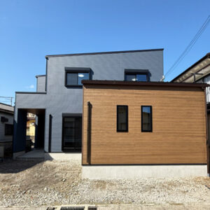 LDKの隣に水廻りをまとめた間取りのお家