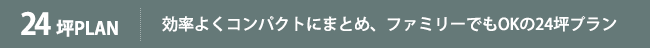 効率よくコンパクトにまとめ、ファミリーでもOKの24坪プラン